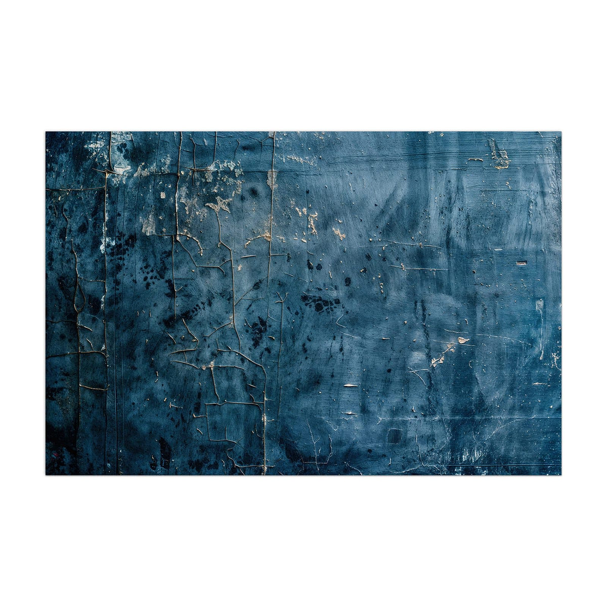 Küchenrückwand aus Glas Verwittertes Blau im Hochformat, Motiv bildfüllend von vorn #grösse_40 x 60 cm #grösse_50 x 75 cm #grösse_60 x 90 cm #grösse_80 x 120 cm