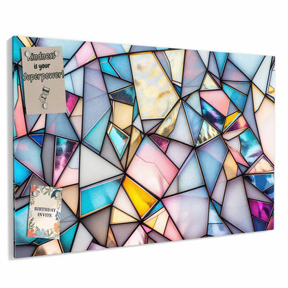 Metall Magnettafel mit dem Motiv Buntes Glasmosaik