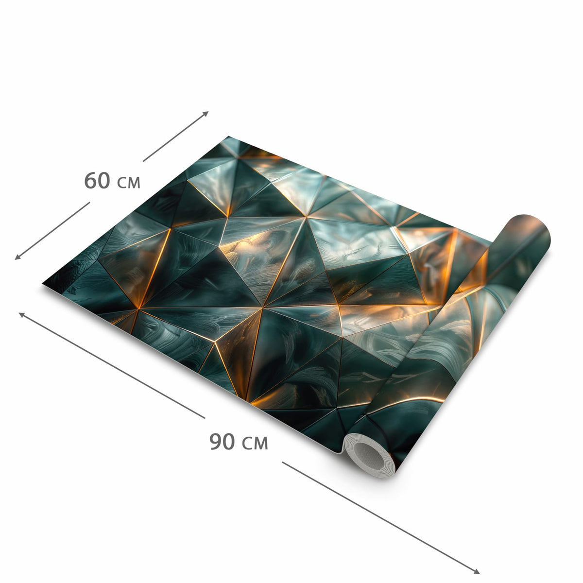 Rutschfester waschbarer Teppich Esstisch mit Motiv Kunstvolle Geometrie in der Grösse 90x240 cm