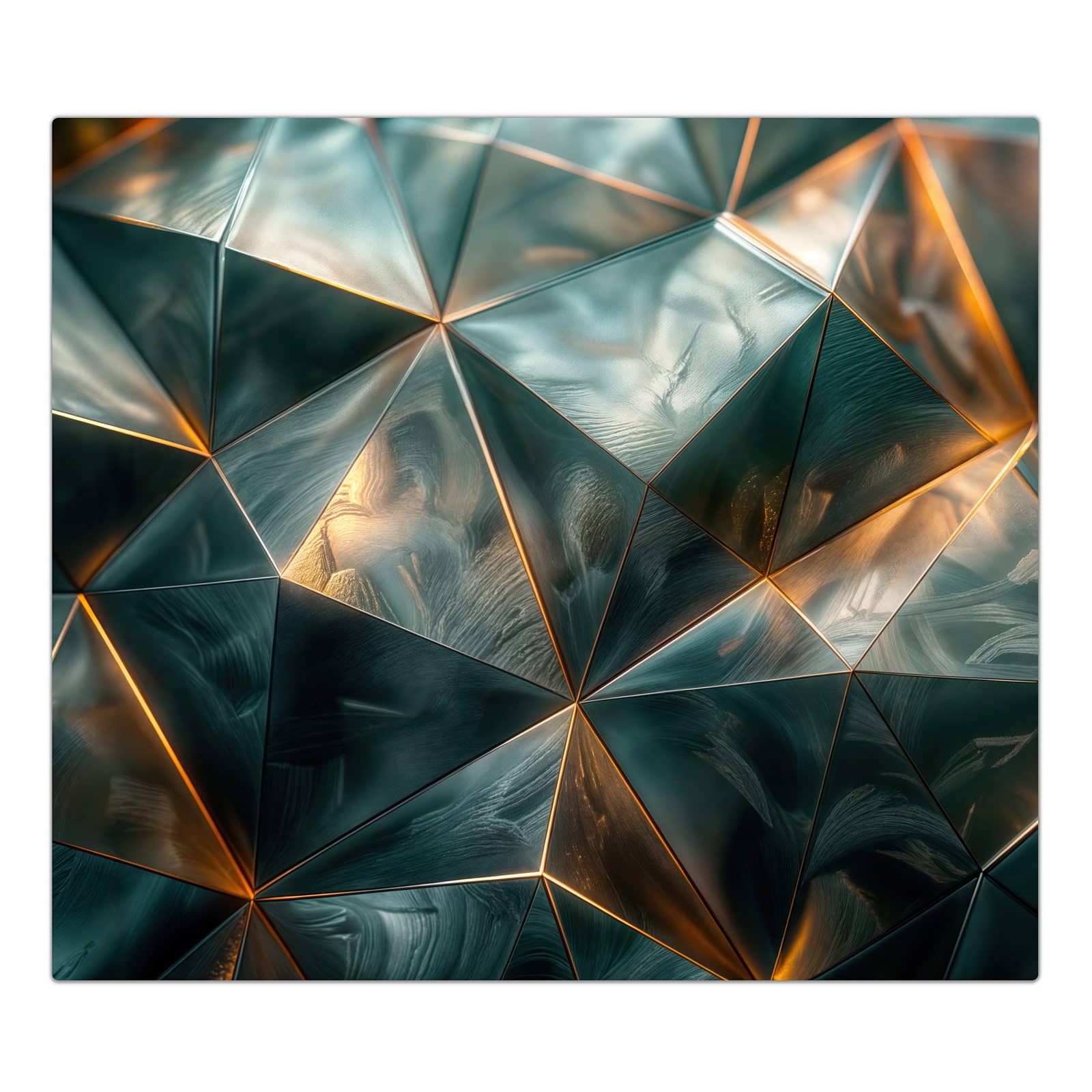 1-teilige Herdabdeckung für Induktionsfeld mit Kunstvolle Geometrie-Motiv in der Frontansicht #grösse_1-Teilig (60x52cm)