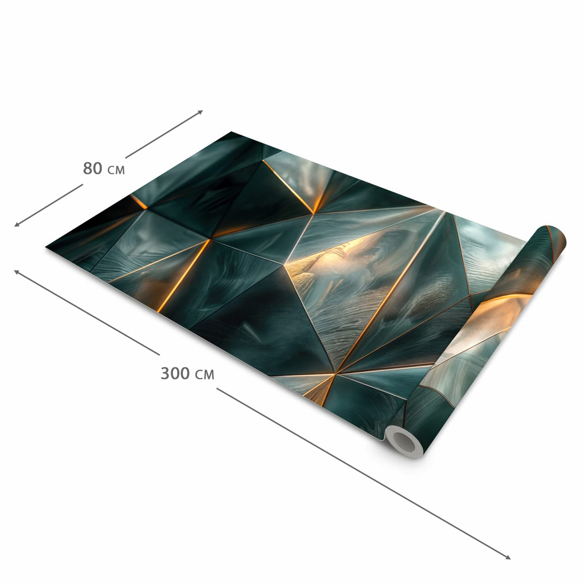 Strapazierfähiger Küchenteppich mit Motiv Kunstvolle Geometrie in der Grösse 90x240 cm