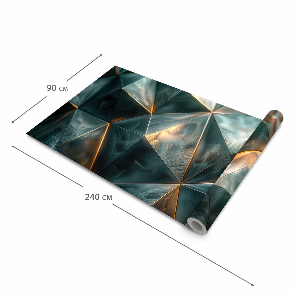 Langlebiger Küchenläufer mit Motiv Kunstvolle Geometrie in der Grösse 90x240 cm