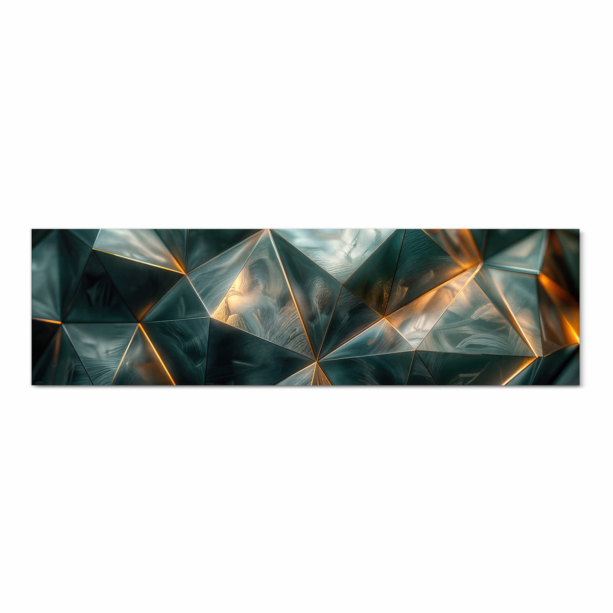 Flacher Küchenteppich mit Motiv Kunstvolle Geometrie in Frontansicht