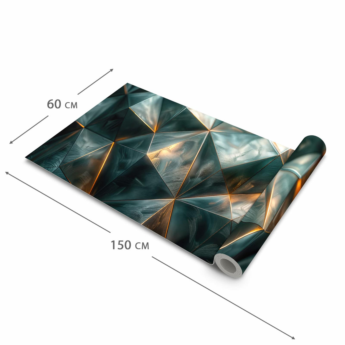 Geruchsneutraler rutschfester Läufer mit Motiv Kunstvolle Geometrie in der Grösse 90x240 cm