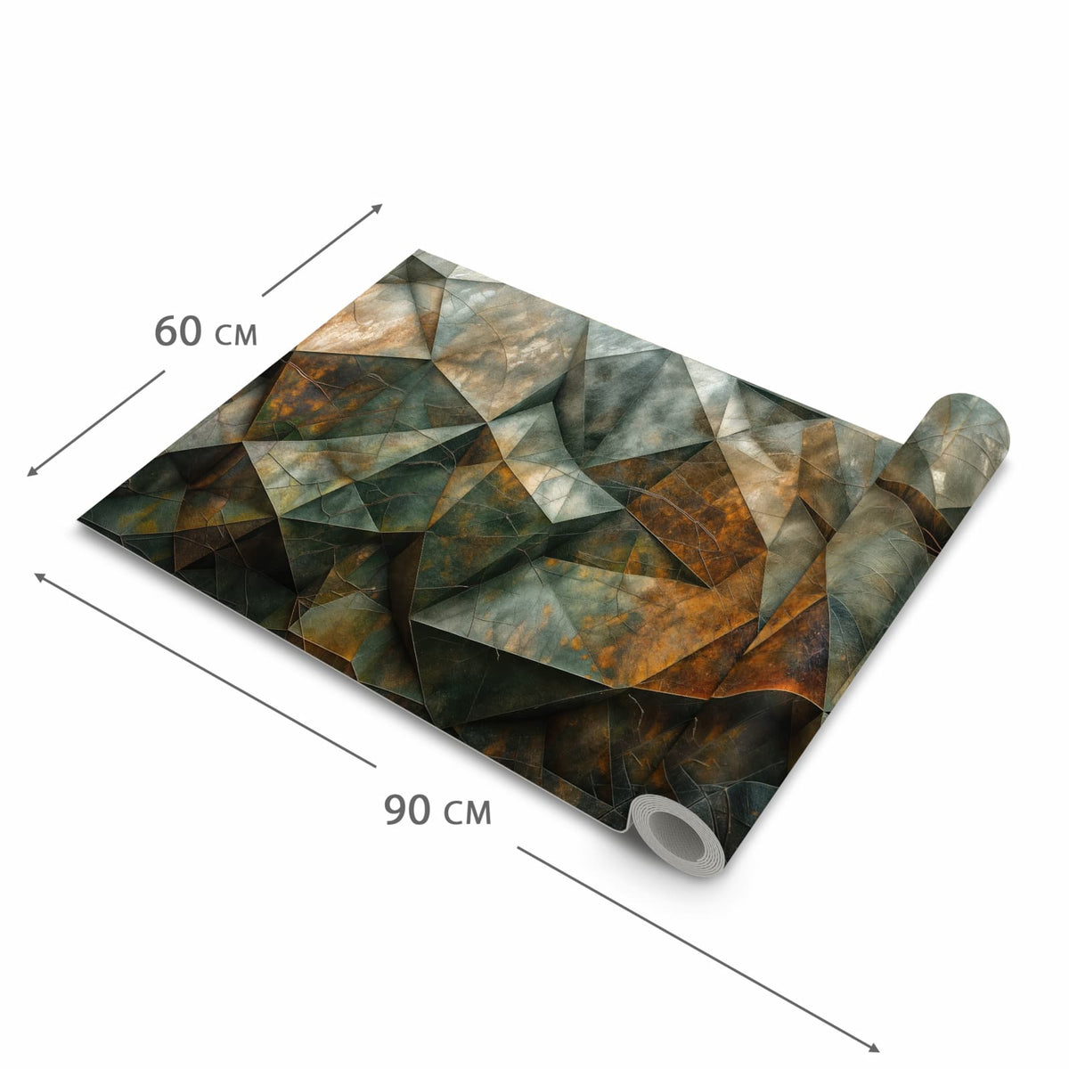 Zeitsparender waschbarer Küchenteppich mit Motiv Geometrische Abstraktion in der Grösse 90x180 cm