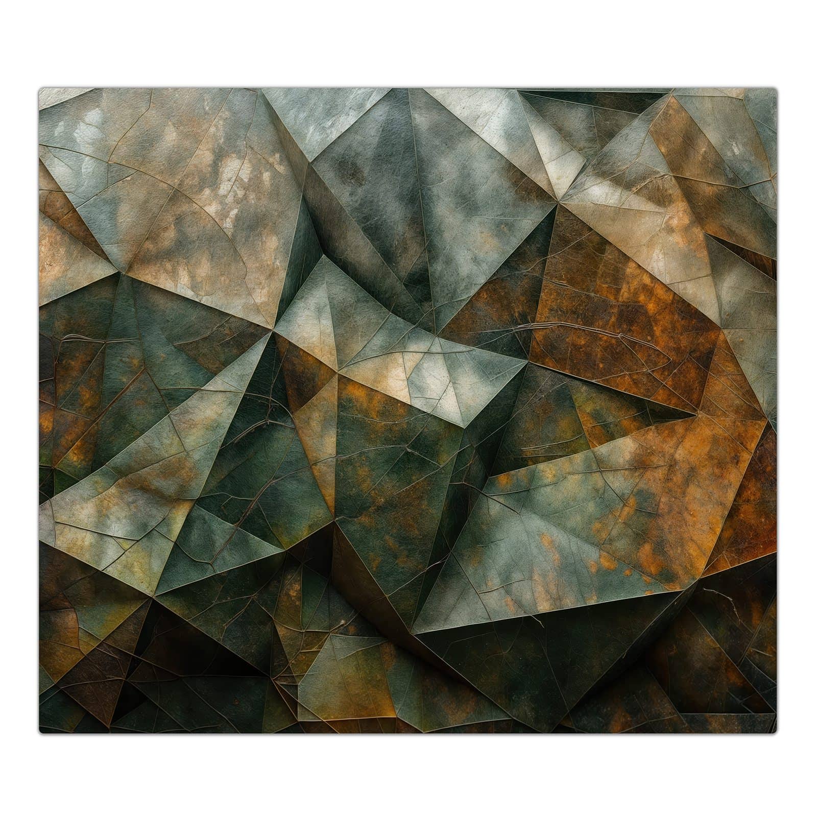 1-teilige Herdabdeckplatte mit Geometrische Abstraktion-Motiv in der Frontansicht #grösse_1-Teilig (60x52cm)