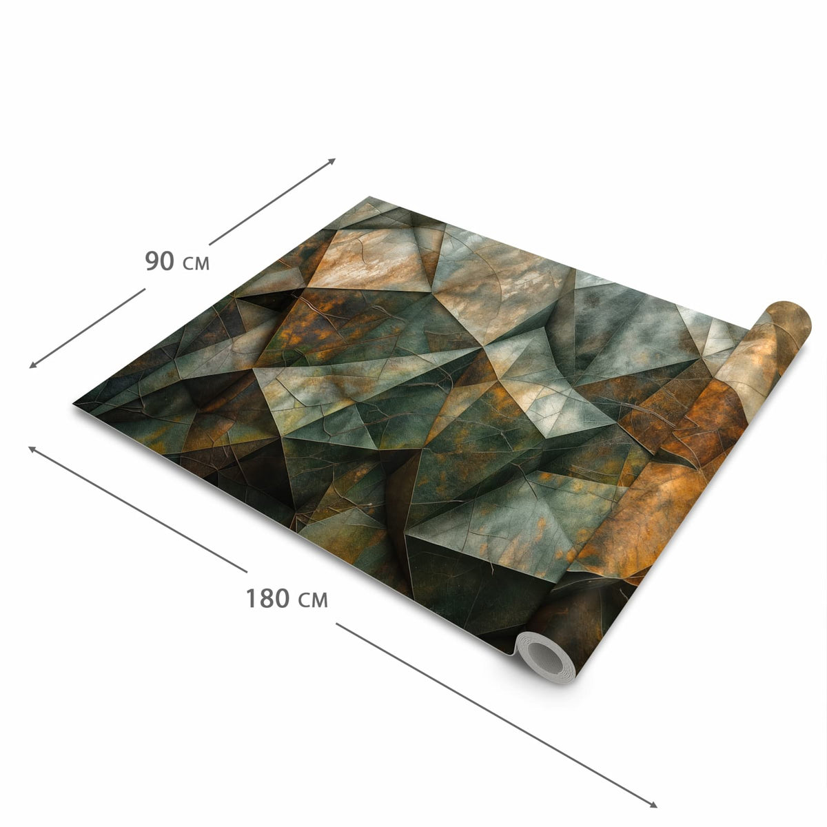 Wasserabweisender waschbarer Küchenläufer mit Motiv Geometrische Abstraktion in der Grösse 90x240 cm