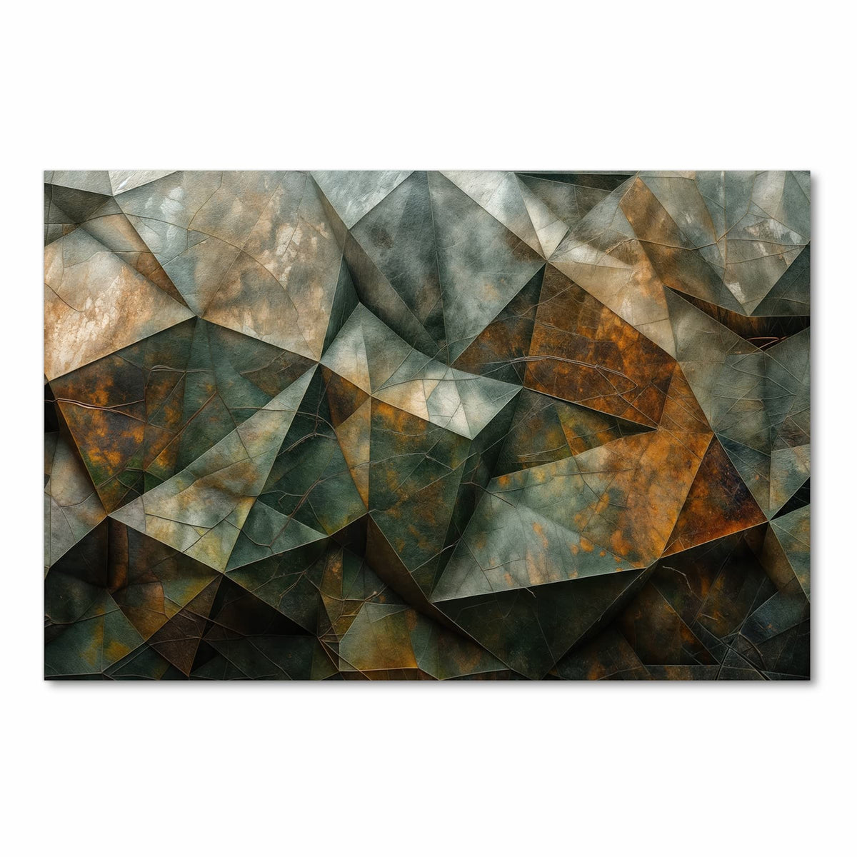 Farbbeständiger abwaschbarer Küchenläufer mit Motiv Geometrische Abstraktion in Frontansicht