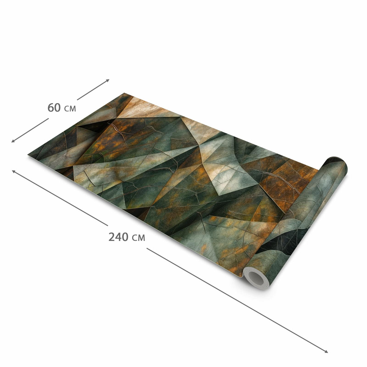 Farbbeständiger Küchenteppich mit Motiv Geometrische Abstraktion in der Größe 90x180 cm