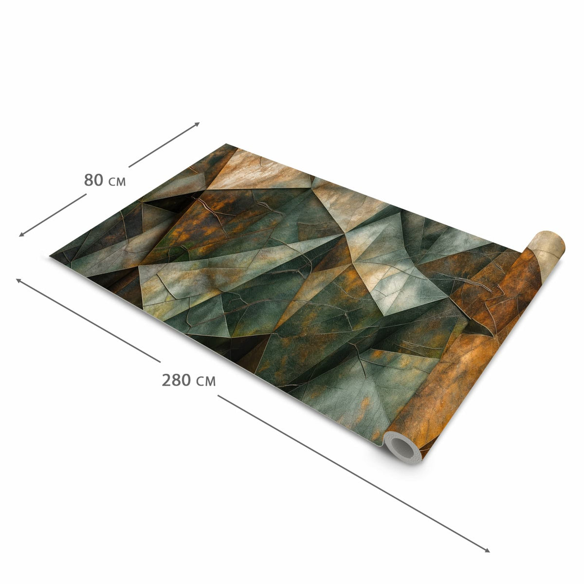 UV-beständiger Küchenläufer mit Motiv Geometrische Abstraktion in der Grösse 90x240 cm
