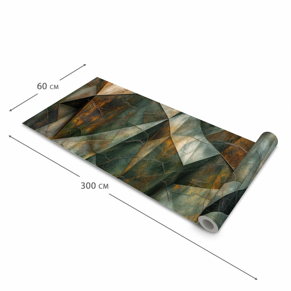 Küchenvorleger mit Motiv Geometrische Abstraktion in der Grösse 90x180 cm für sichere Aufbewahrung