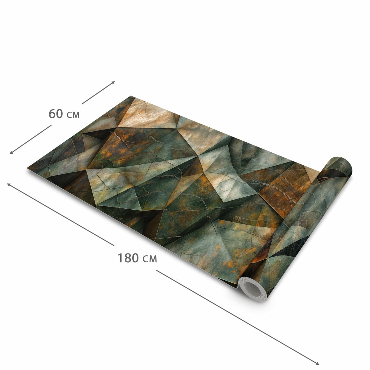 Bodenschonender Küchenläufer mit Motiv Geometrische Abstraktion in der Größe 90x180 cm