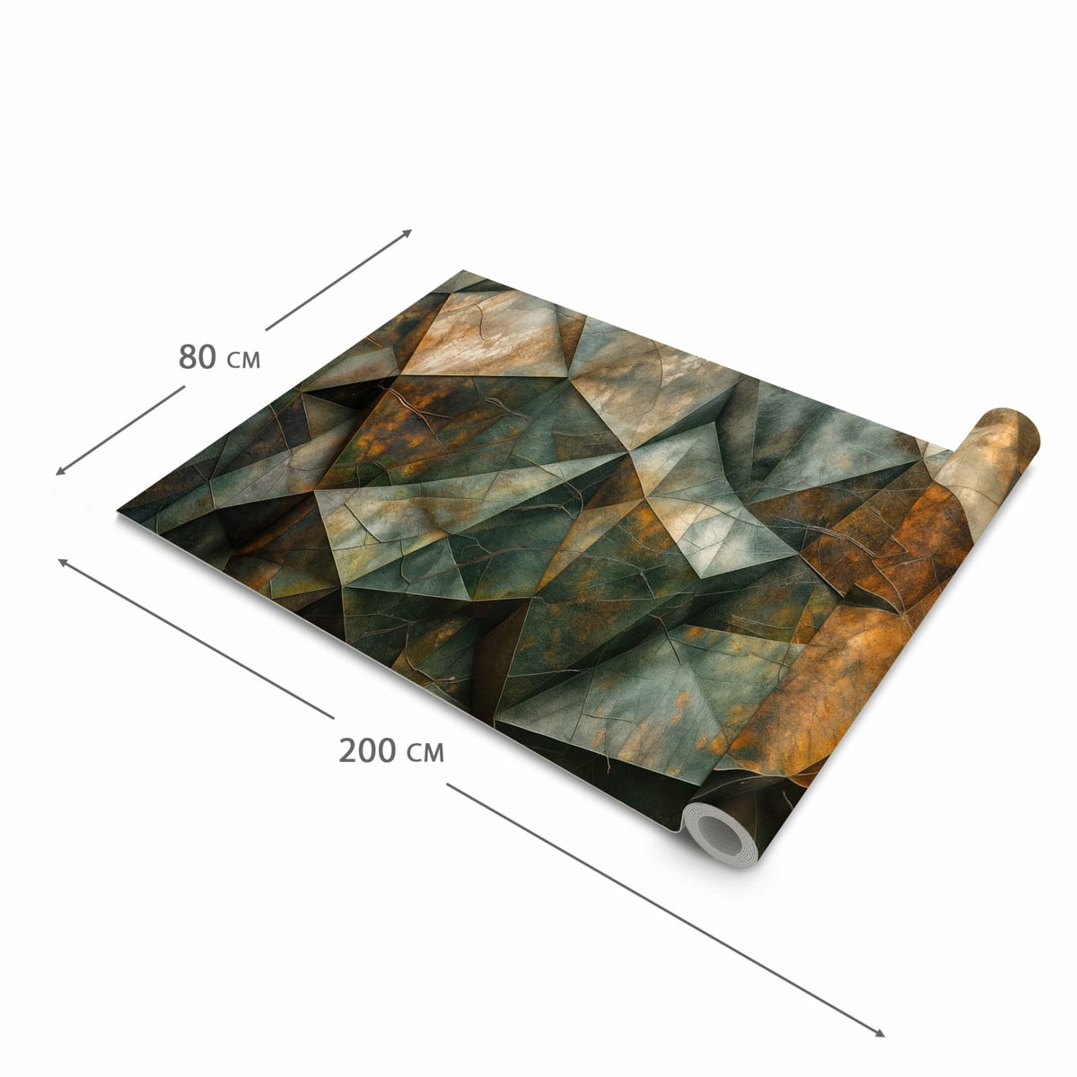 Geräuschdämpfender Küchenläufer mit Motiv Geometrische Abstraktion in der Grösse 90x180 cm