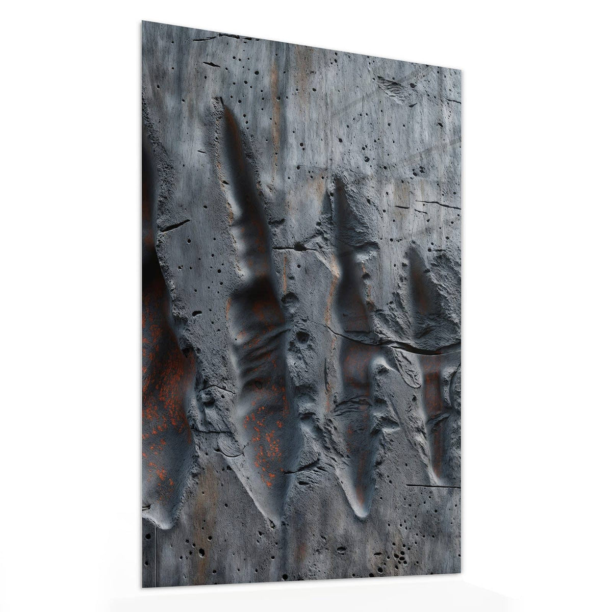 11 Größen – von 30 × 60 bis 60 × 150 cm – Wandbild - Rostspuren im Beton - Hochformat