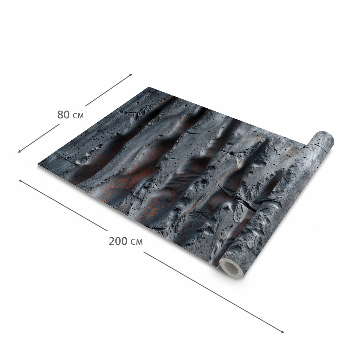 Wasserabweisender Teppichläufer für die Küche mit Motiv Strukturiertes Muster in der Grösse 80x300 cm