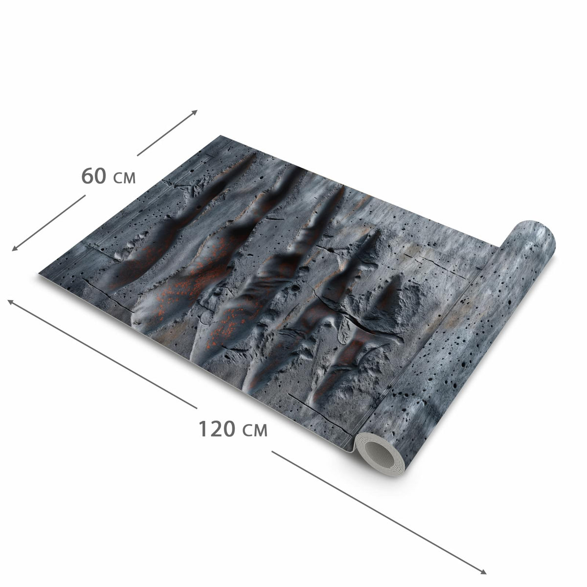 Formstabiler Küchenläufer mit Motiv Strukturiertes Muster in der Grösse 80x280 cm
