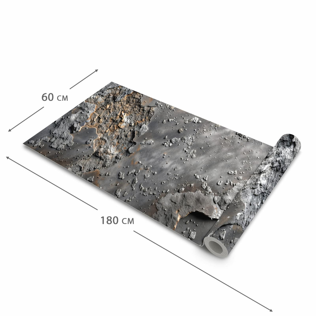 Abwaschbarer Küchenläufer mit Motiv Verwitterte Oberfläche in der Größe 80x280 cm für angenehme Haptik