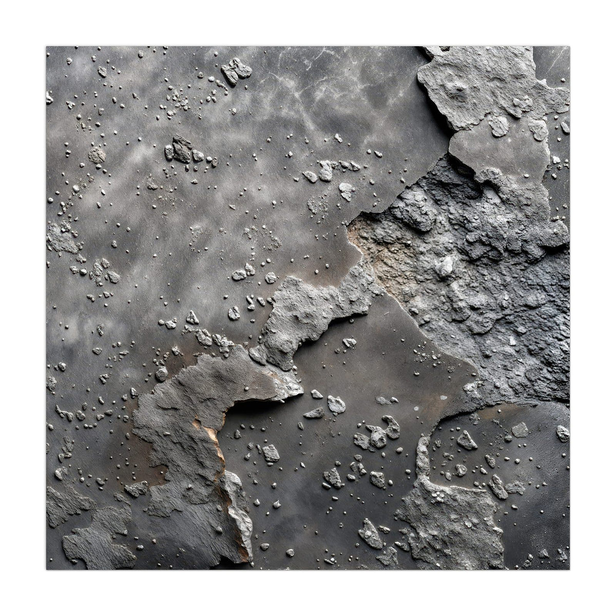 Küchenrückwand aus Glas Rauer Beton im quadratischen Format, Motiv bildfüllend von vorn