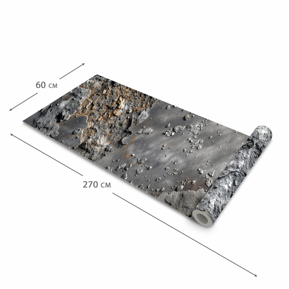 Strapazierfähiger Küchenläufer mit Motiv Verwitterte Oberfläche in der Grösse 80x280 cm