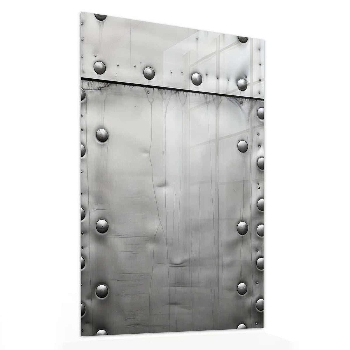 11 Größen – von 30 × 60 bis 60 × 150 cm – Wandbild - Stahlplatten mit Nieten - Hochformat