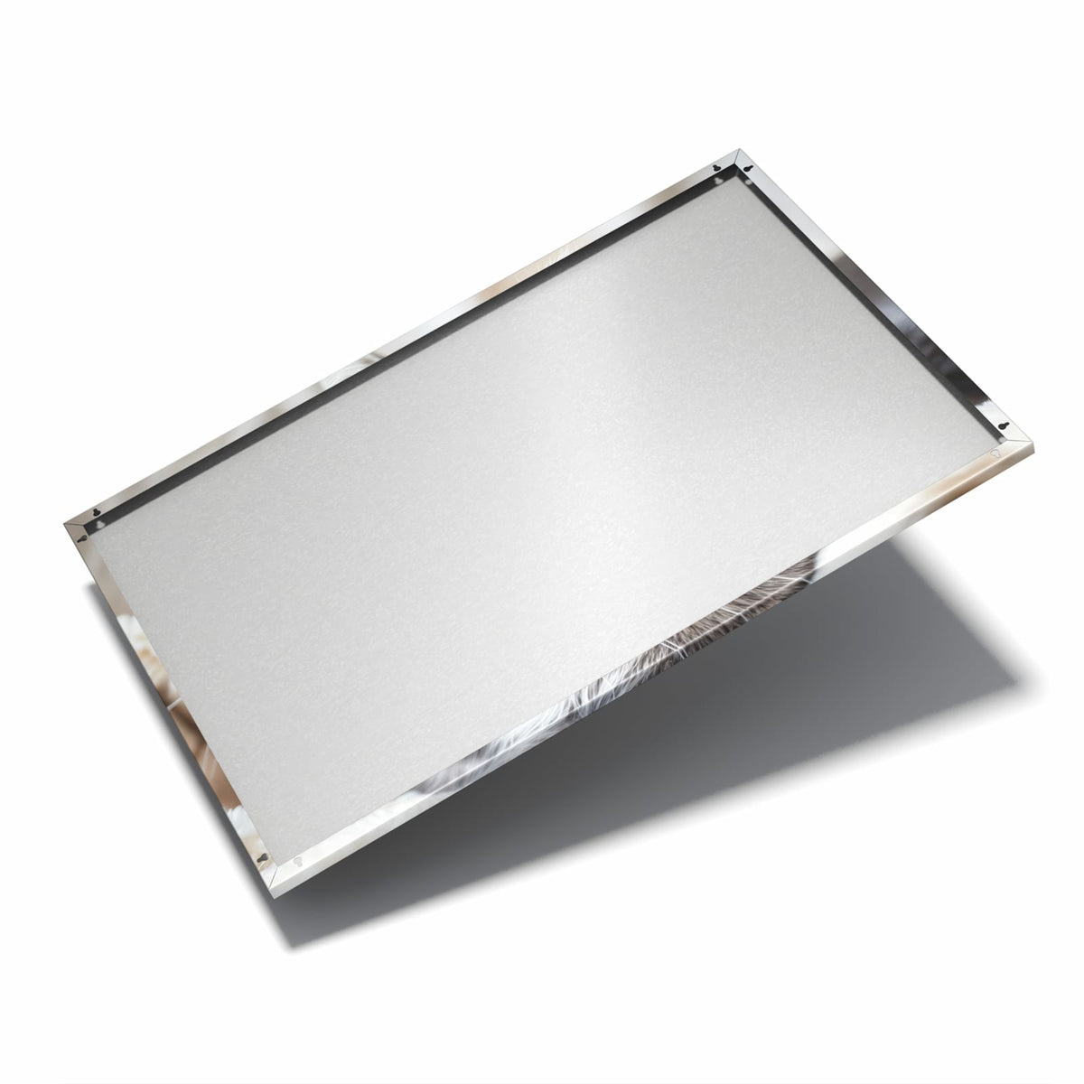 Nur 7 mm – liegt eng an der Wand – Metall Magnettafel - Graue Katze auf Decke