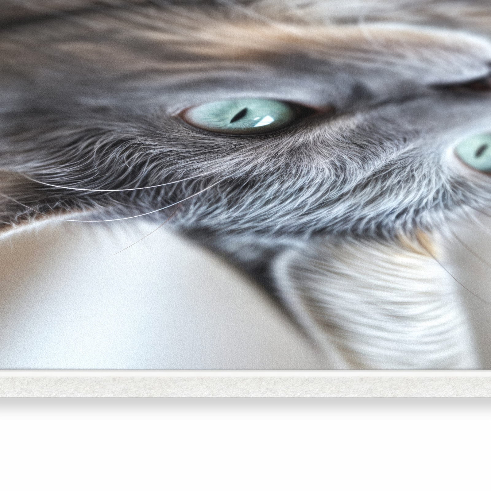 Feuchtigkeitsresistenter Küchenteppich mit Motiv Kuschelige Katze in seitlicher Ansicht