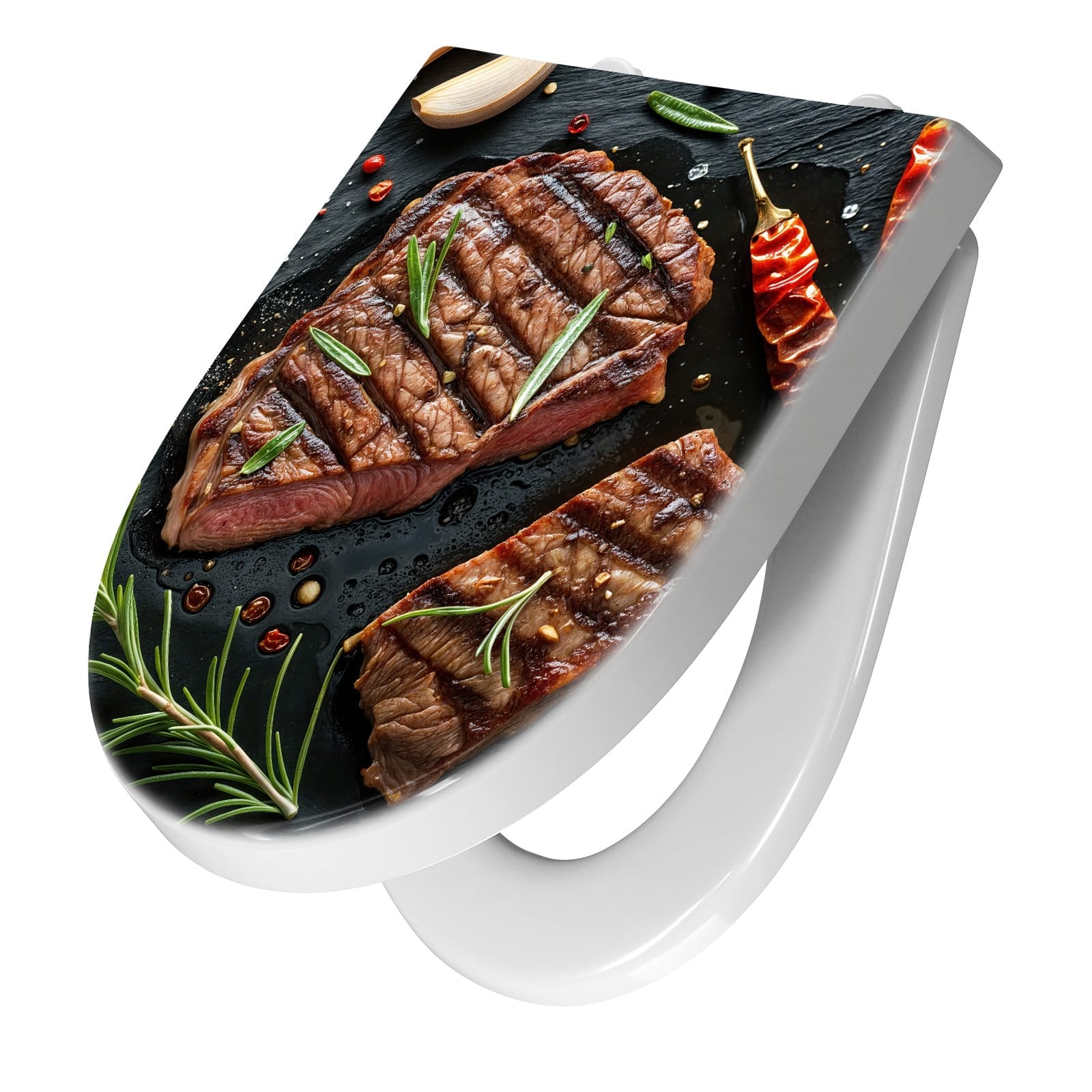 WC-Sitz mit Absenkautomatik Steak von Gegrilltes