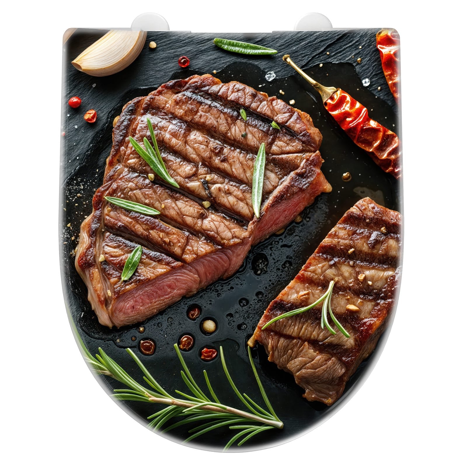 WC-Sitz mit Absenkautomatik Steak von Gegrilltes