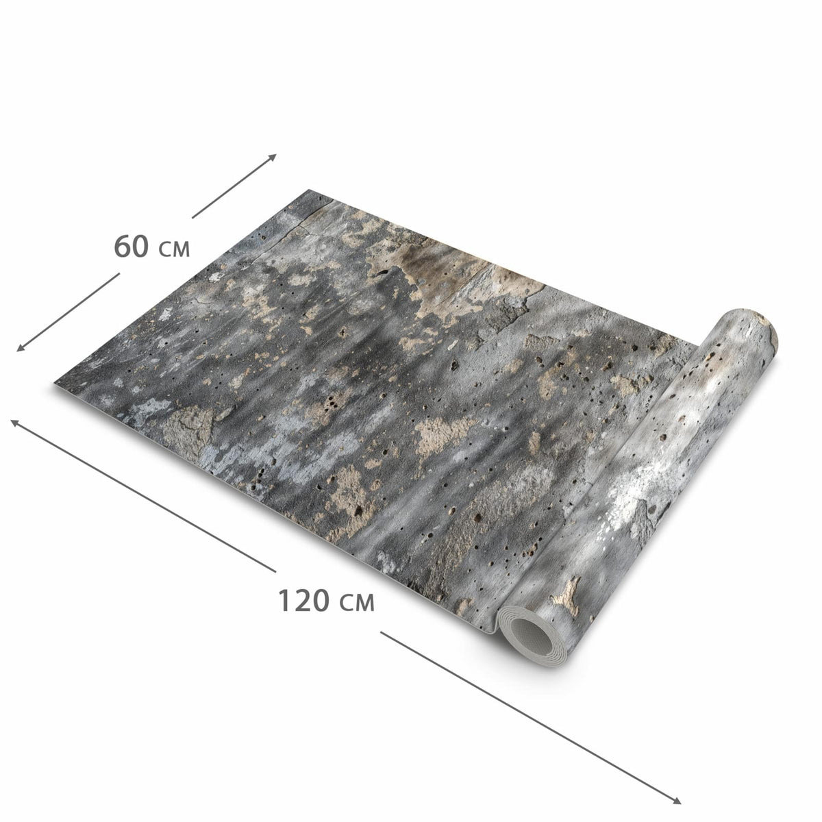Hygienischer rutschfester Küchenläufer mit Motiv Wand von Abstrakte in der Grösse 60x180 cm
