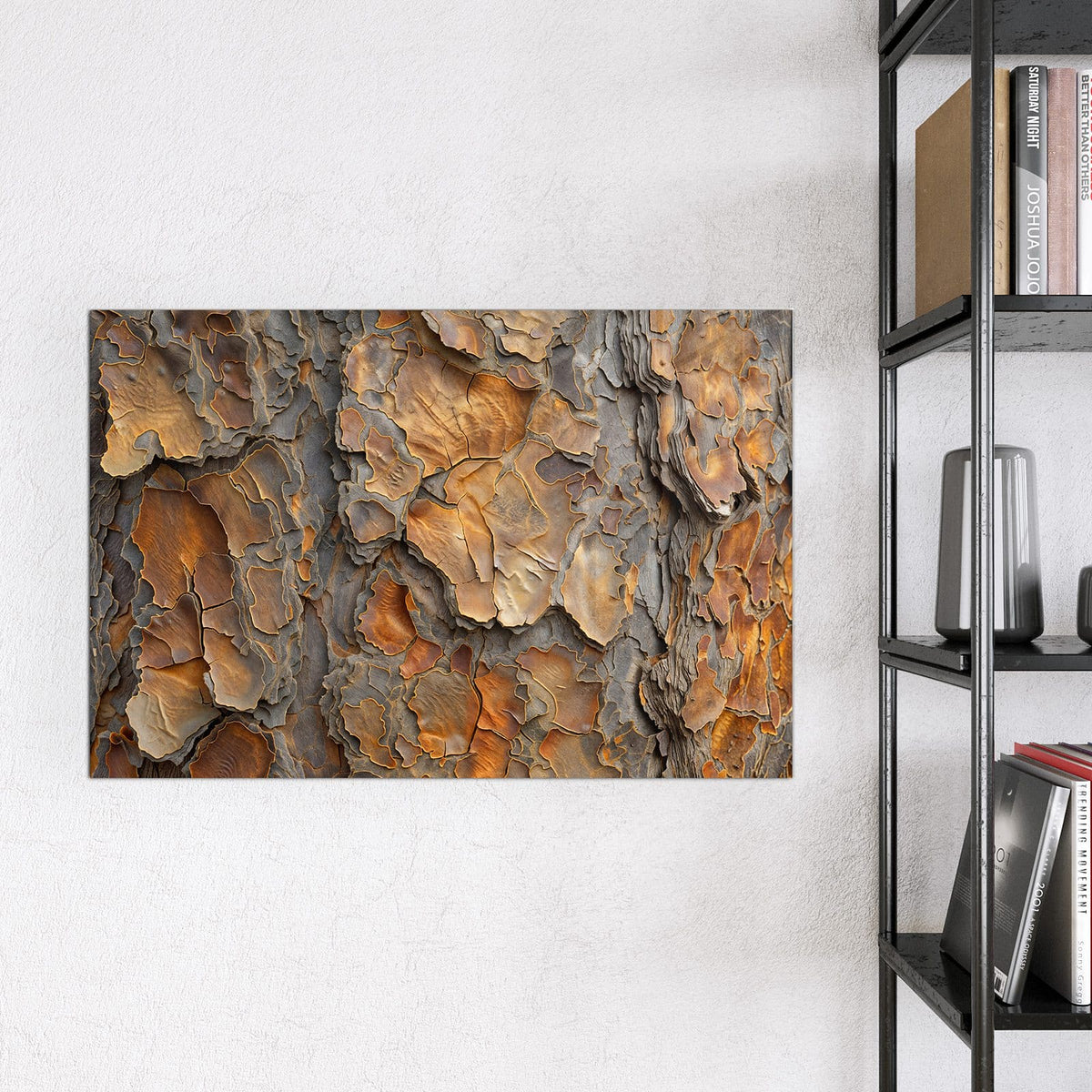 9 Größen – von 30 × 30 bis 120 × 90 cm – Magnettafel - Kiefernrinde