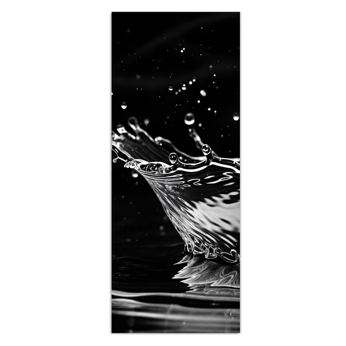 Wandbild - Wasserkrone - Hochformat – Wassertropfen bildet Spritzkrone