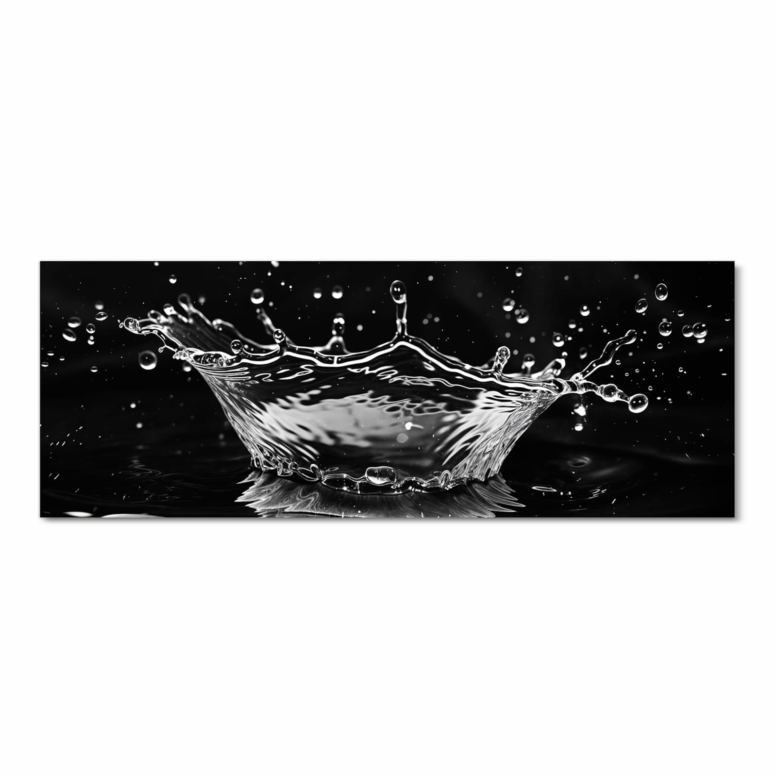 Zeitsparender waschbarer Küchenteppich mit Motiv Sanfte Wasserspritzer in Frontansicht