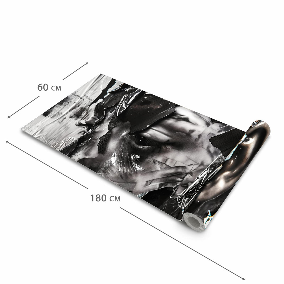 Küchenteppich mit Motiv Abstraktes Porträt in der Grösse 60x90 cm für Ordnung & Übersicht