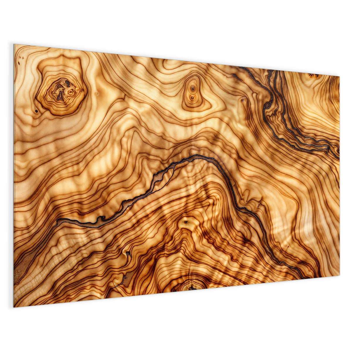 4 mm Glas statt lackiertem Blech – Magnettafel - Olivenholz