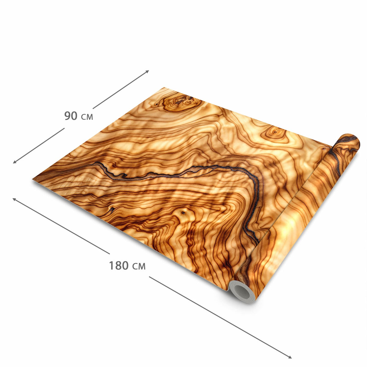 Langlebiger abwaschbarer Küchenläufer mit Motiv Holzmuster in der Grösse 60x90 cm
