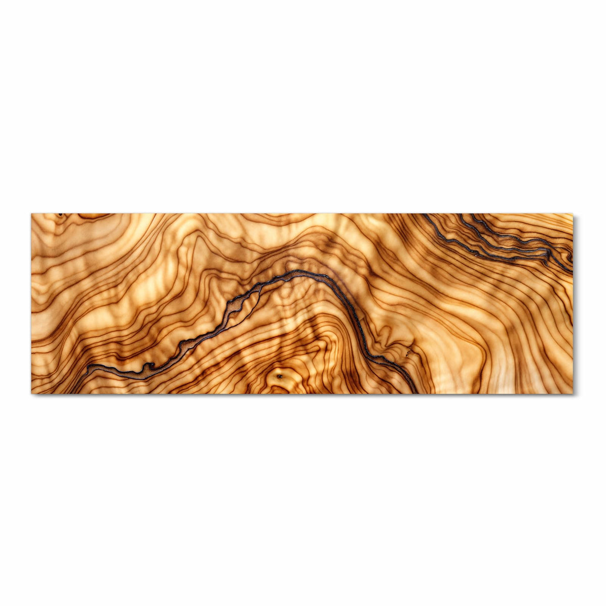 Formstabiler Küchenteppich mit Motiv Holzmuster in Frontansicht