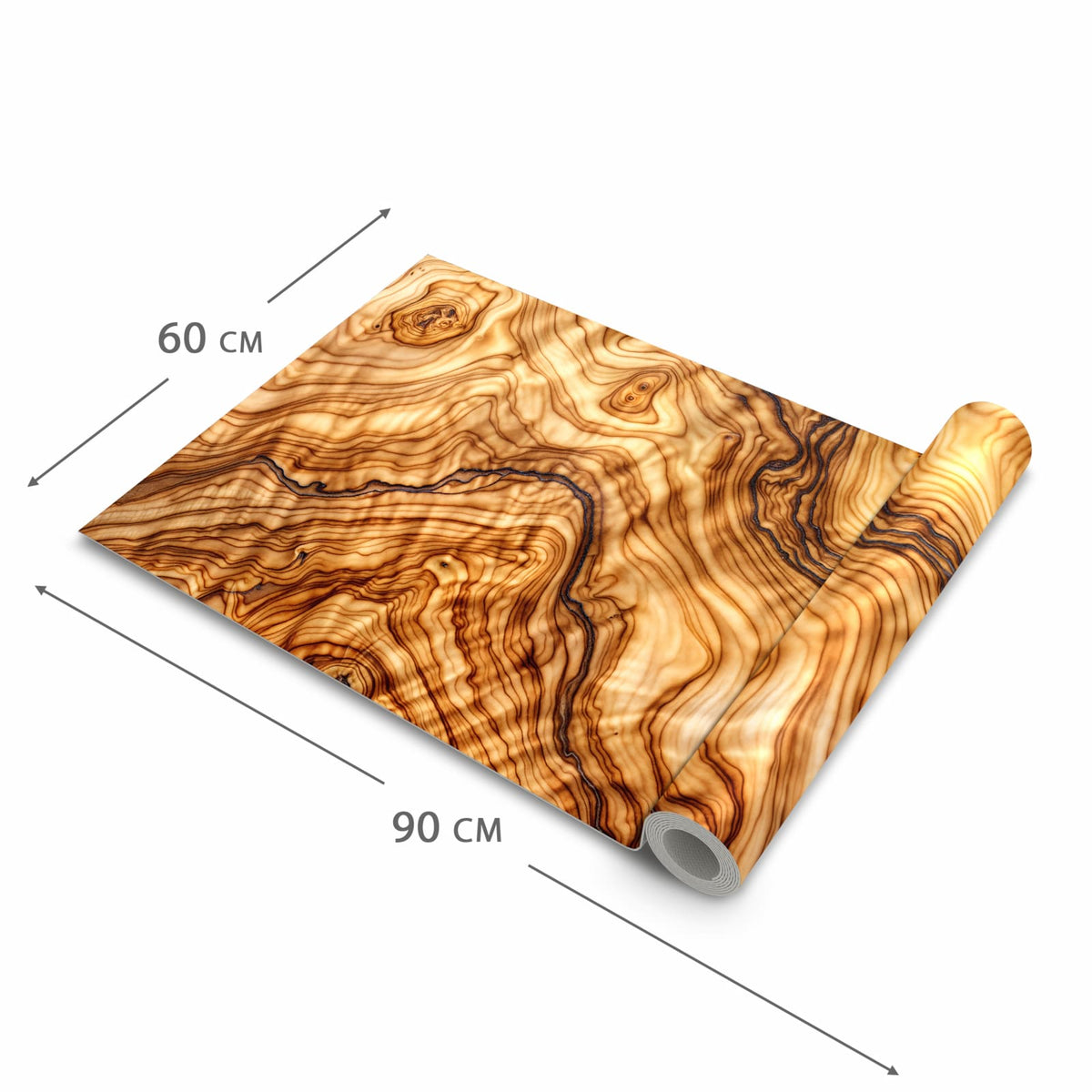 Rutschfester Küchenläufer mit Motiv Holzmuster in der Grösse 60x300 cm - einfach zu reinigen