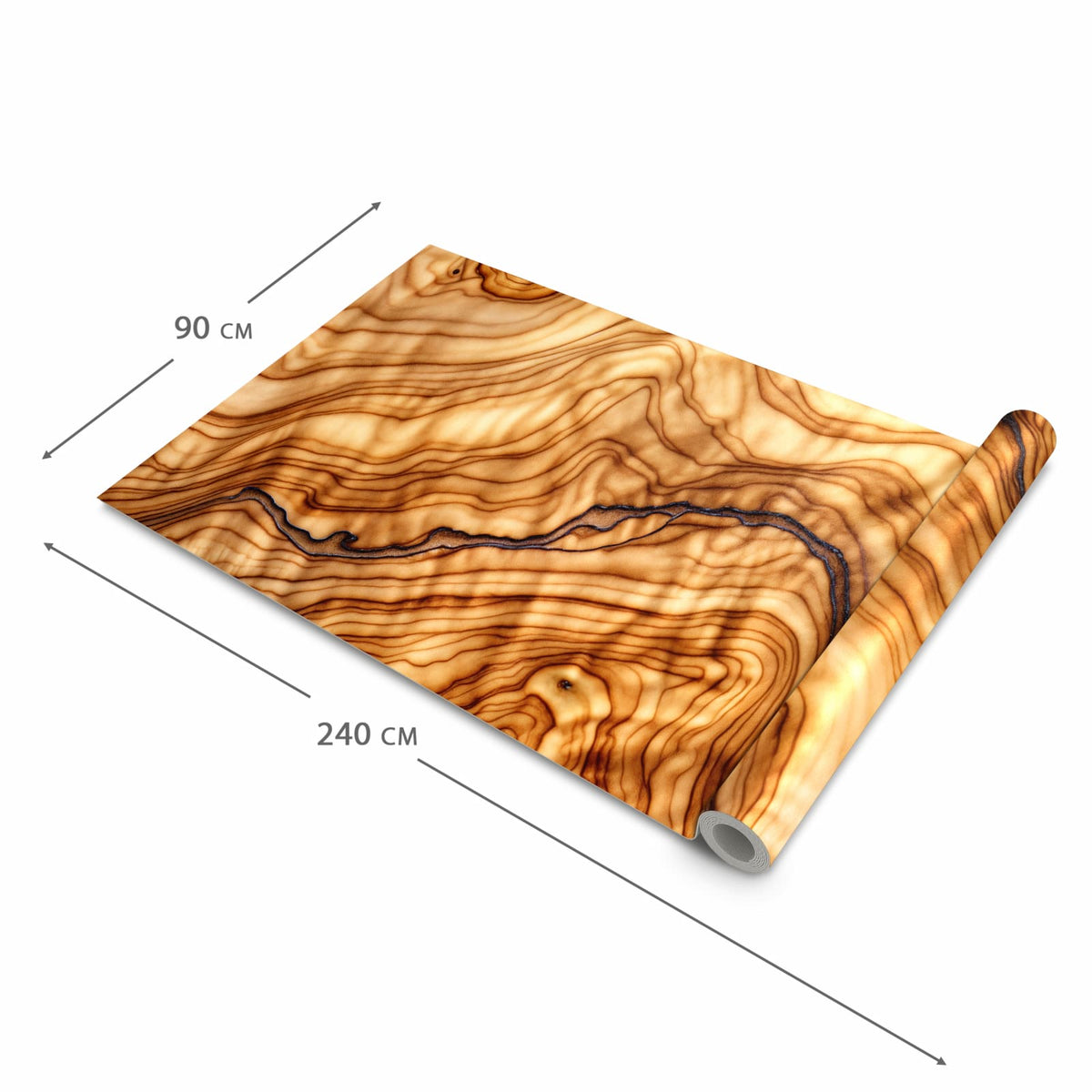 Rutschfester Küchenteppich mit Motiv Holzmuster in der Grösse 60x90 cm