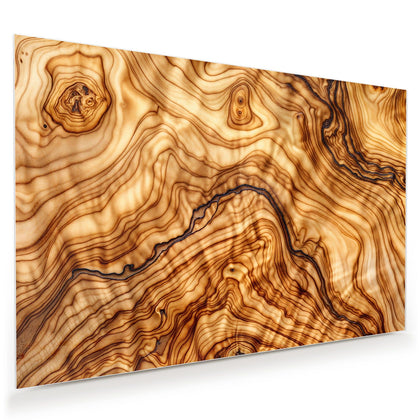 Wandbild mit dem Motiv Olivenholz