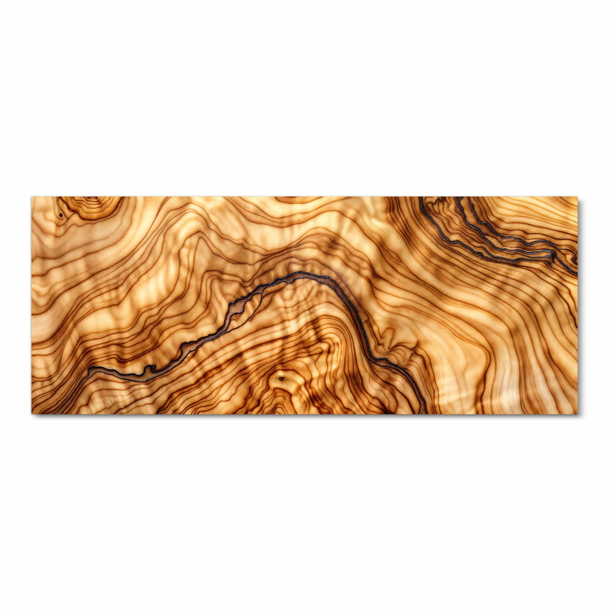 Farbbeständiger Küchenteppich mit Motiv Holzmuster in Frontansicht