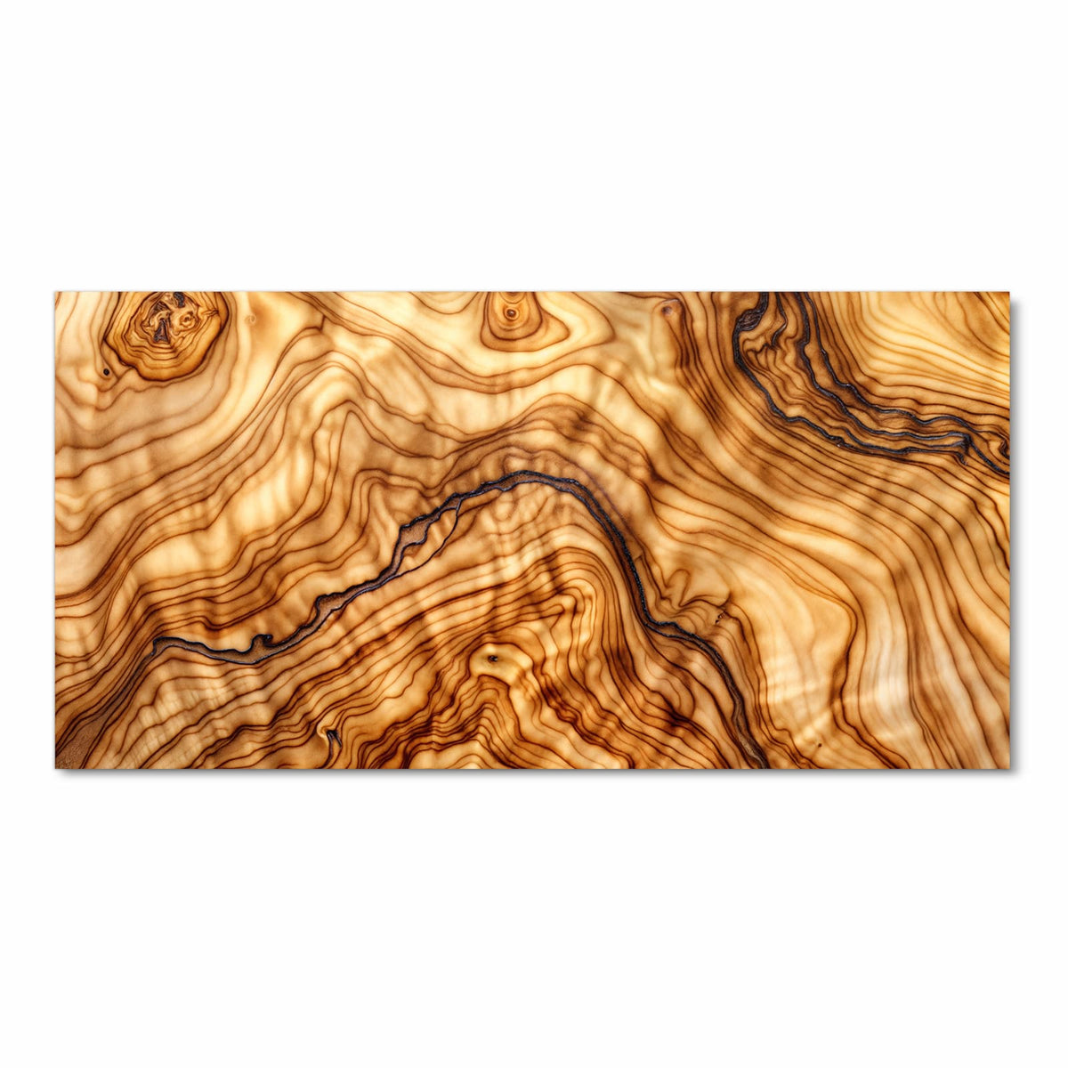 Bodenschonender abwaschbarer Küchenteppich mit Motiv Holzmuster in Frontansicht