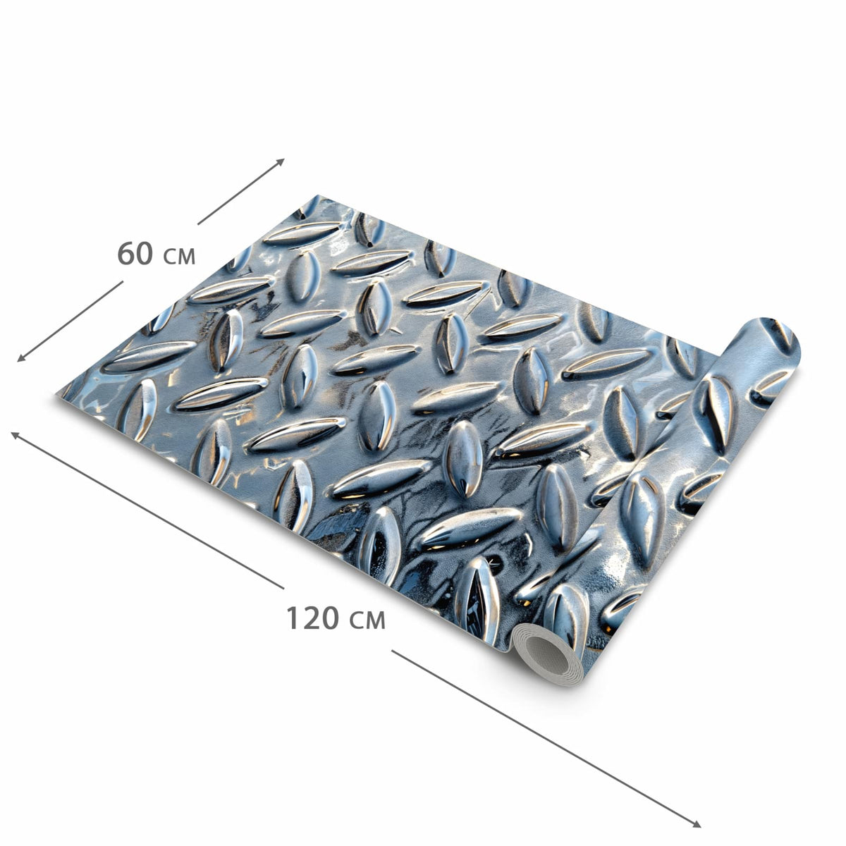 Bodenläufer mit Motiv Riffelblechmuster in der Grösse 60x300 cm für Ordnung & Übersicht