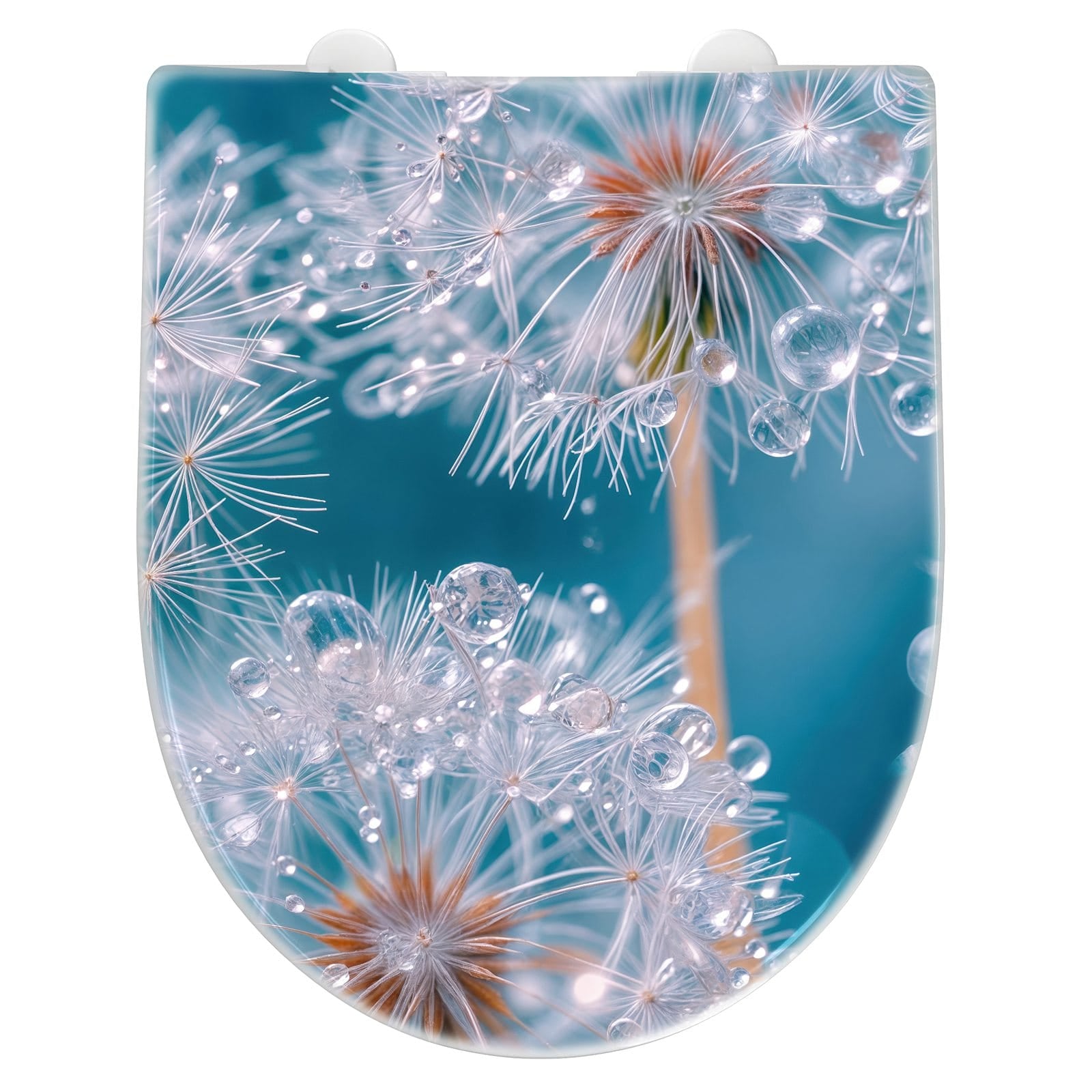 WC-Sitz mit Absenkautomatik Wassertropfen Pusteblume