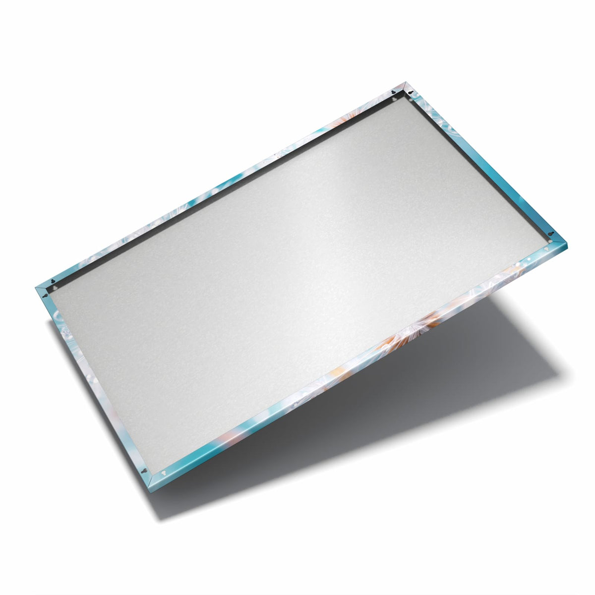 Nur 7 mm – liegt eng an der Wand – Metall Magnettafel - Pusteblumen mit Tropfen