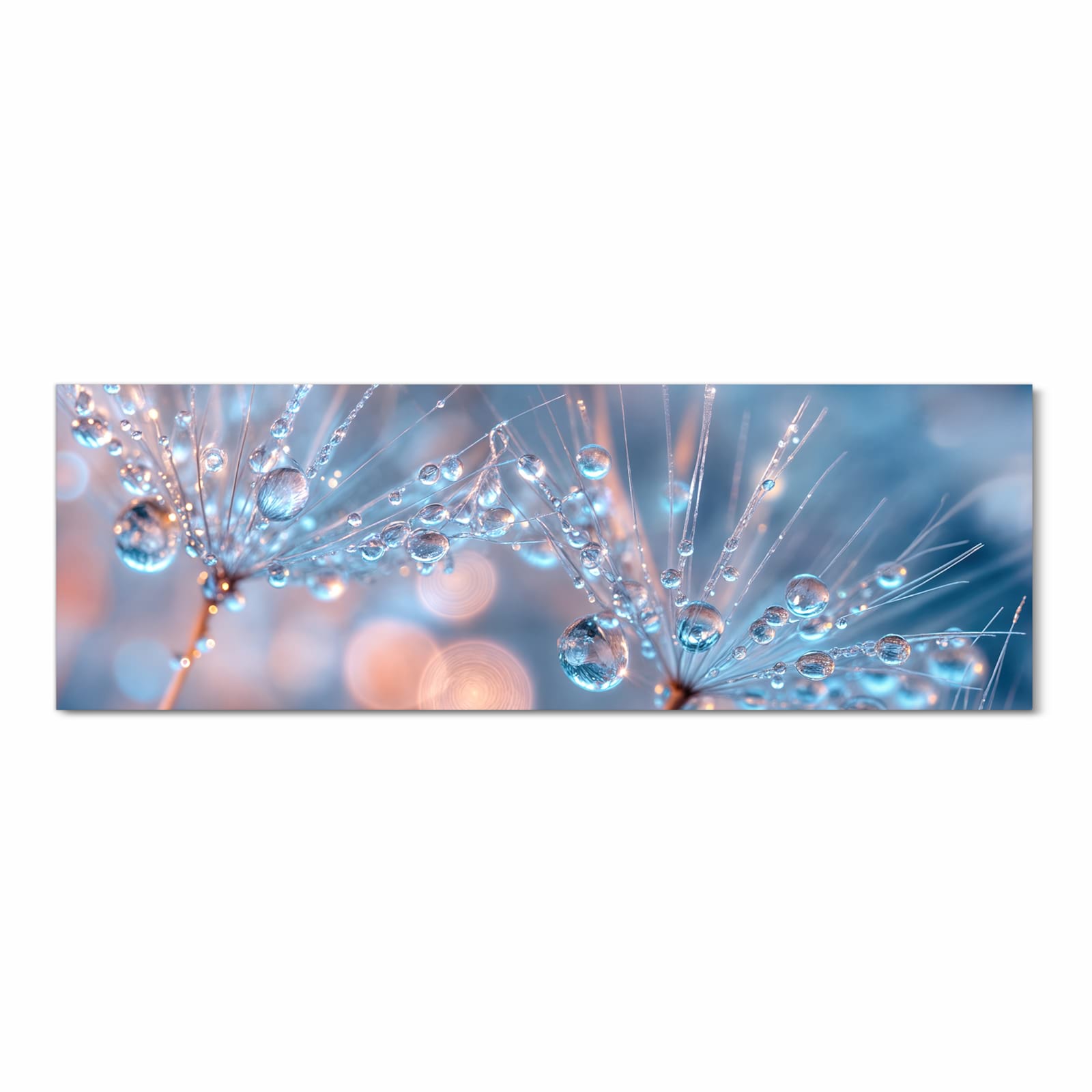 Feuchtigkeitsresistenter dünner Küchenteppich mit Motiv Wassertropfen Kunst in Frontansicht