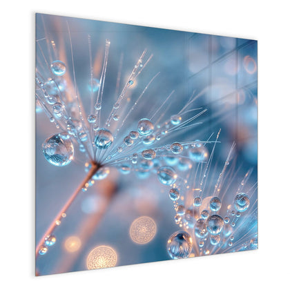 Magnettafel mit dem Motiv Tautropfen in Blau