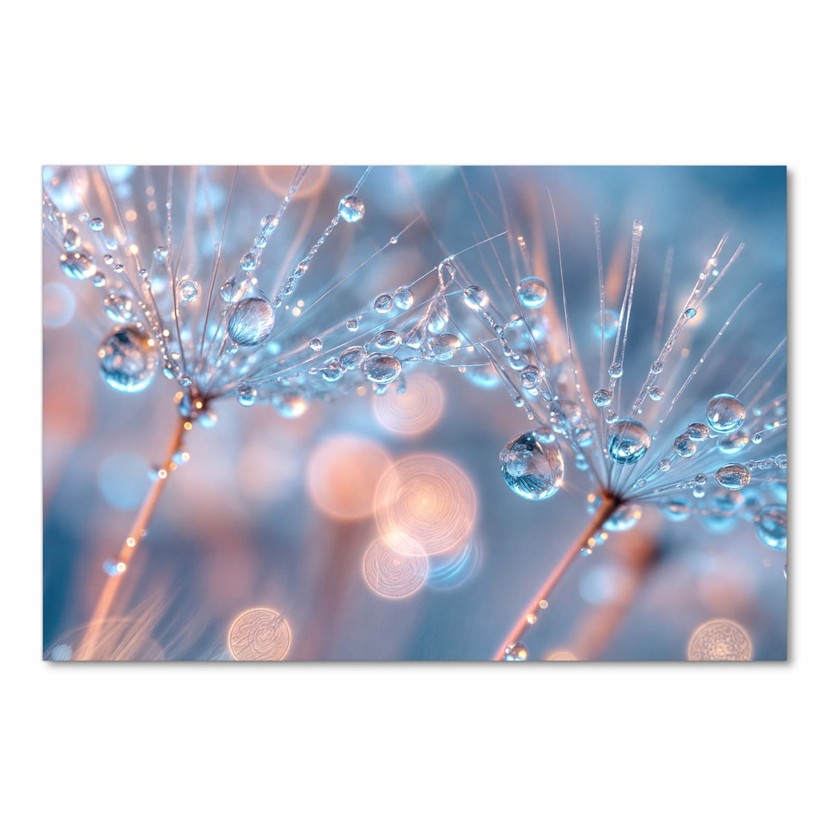 Farbbeständiger Teppich für Esstisch mit Motiv Wassertropfen Kunst in Frontansicht