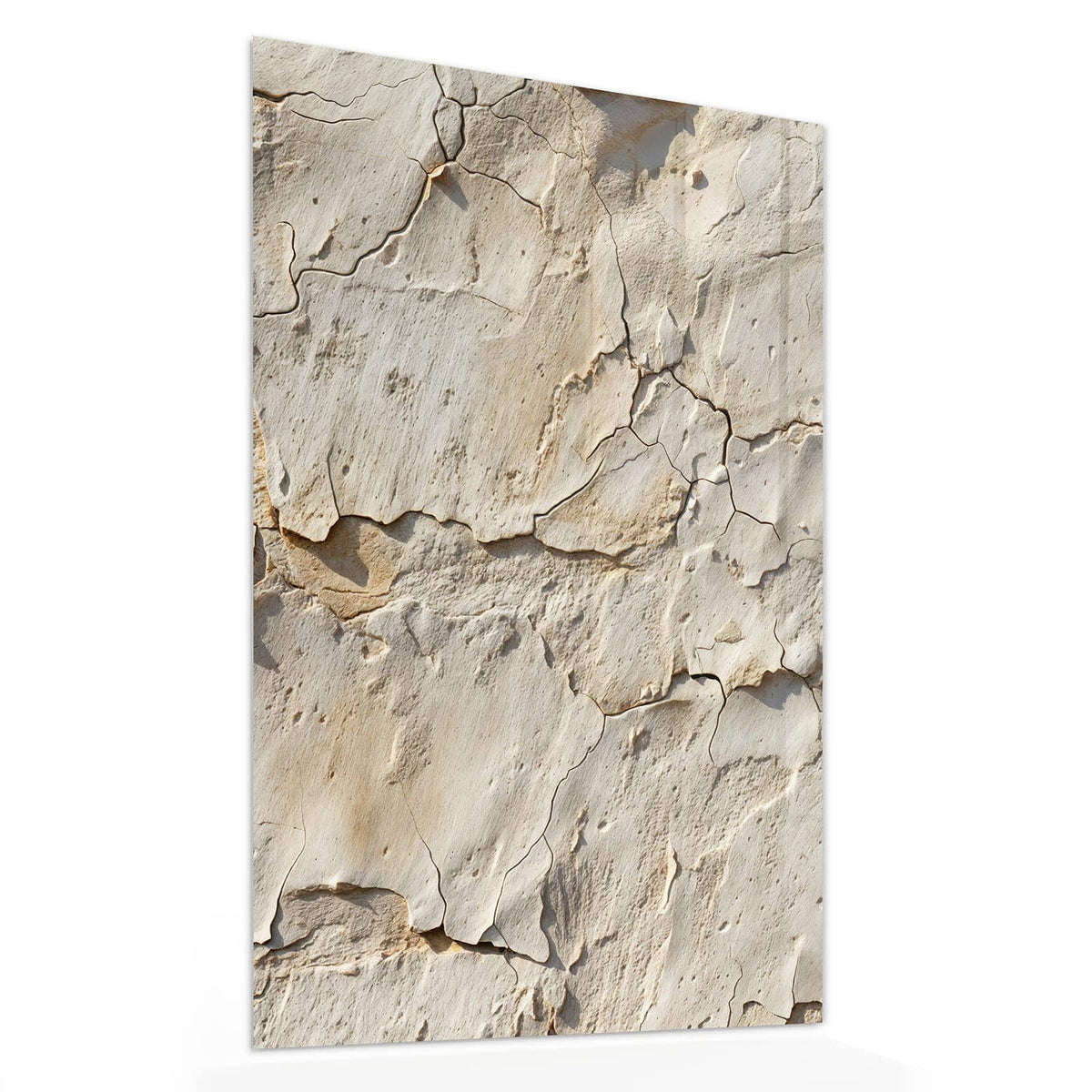 11 Größen – von 30 × 60 bis 60 × 150 cm – Wandbild - Beiger Putz mit Rissen - Hochformat