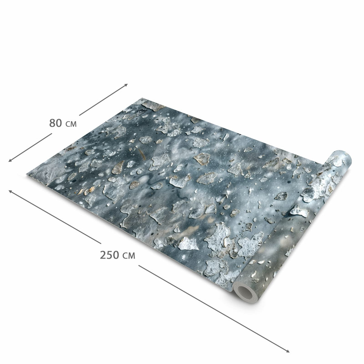 Bodenschonender Teppich fürs Esszimmer mit Motiv Farbe des Abblätternde in der Größe 60x240 cm