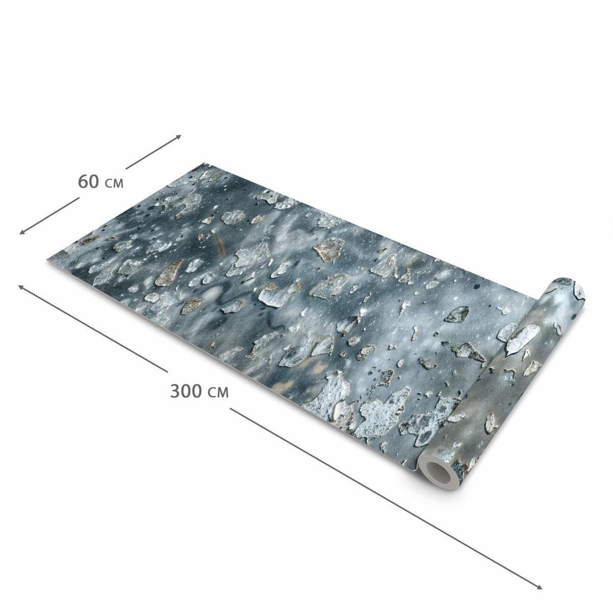 Langlebiger dünner Küchenteppich mit Motiv Farbe des Abblätternde in der Grösse 60x240 cm